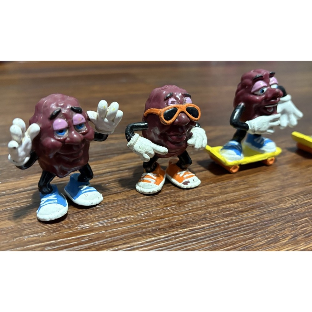 Vintage 1980s California Raisins‎ Figures, Lot of 6